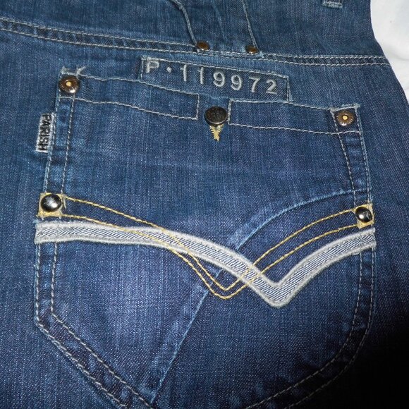 VINTAGE Y2K BAGGY HIP HOP EMBROIDERED DENIM SHORTS IN MENS SZ 40 - Picture 9 of 14